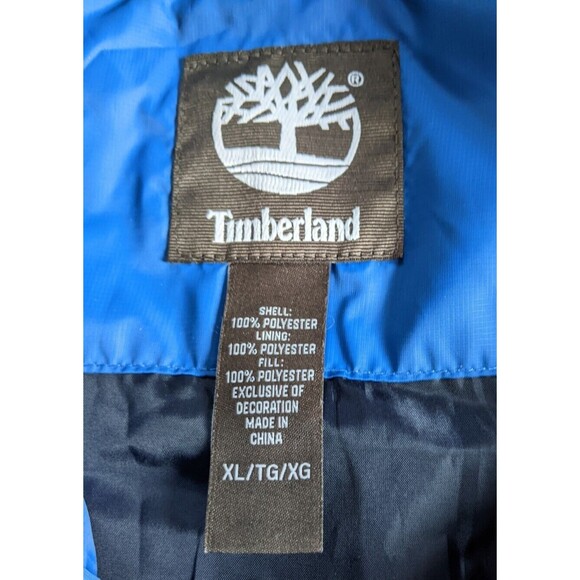 Timberland Men's Sz XL Quilted Puff Jacket Coat BLUE 58FN202 - Picture 2 of 6